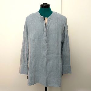 Soft Surroundings Blue Linen Tunic SZ XL